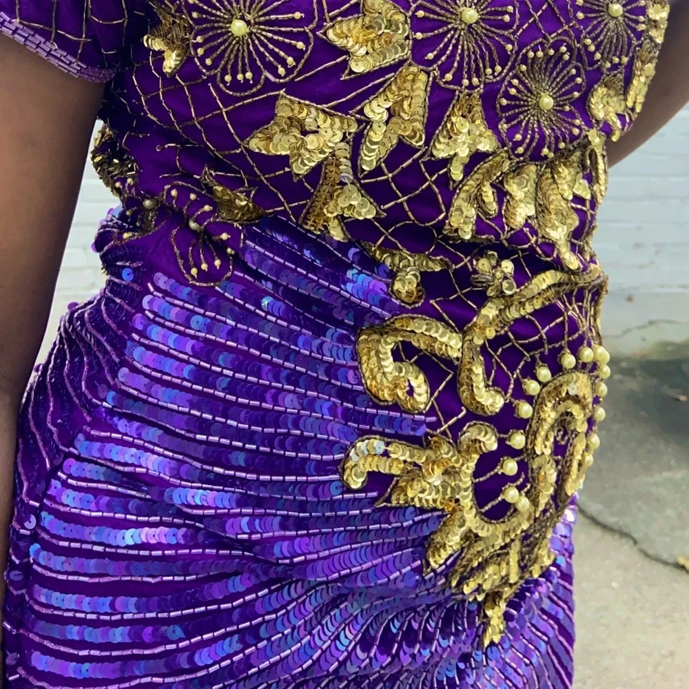 Vintage Sequin Cutout Dress - Picture 4 of 5